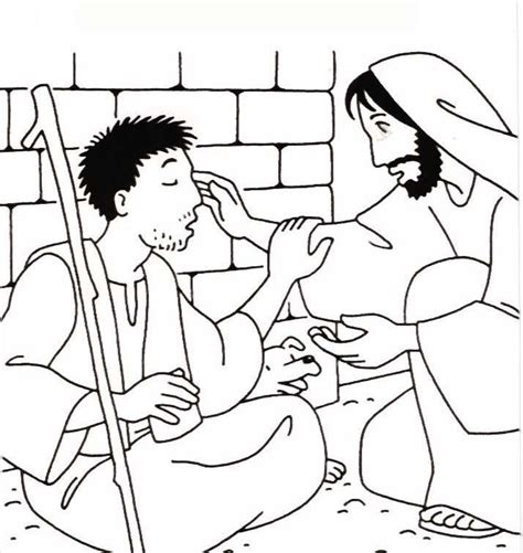 Blind Bartimaeus On Colouring Pages Clip Art Library