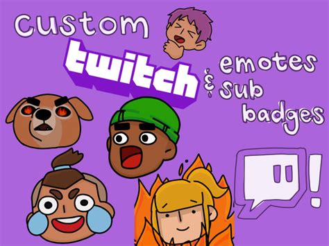Create Custom Twitch Emotes And Sub Badges By Lucinanamita Fiverr