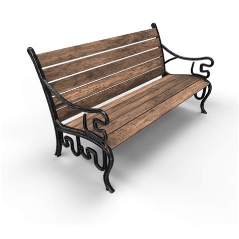park bench free 3d model in chair 3dexport