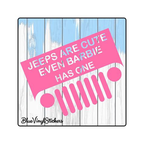 Jeep Barbie Decal Jeeps Are Cute Jeep Decal Jeep Sticker Etsy