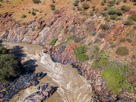 Aerial Epupa Falls On The Kunene River In Namibia Photograph By Artush