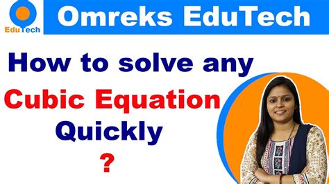 In playing with the solutions to general cubic polynomials i've come across this. Solve Cubic Equation quickly | Roots of Cubic Equation ...