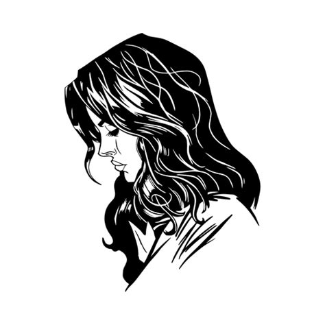 drawn girl side view transparent png svg vector file
