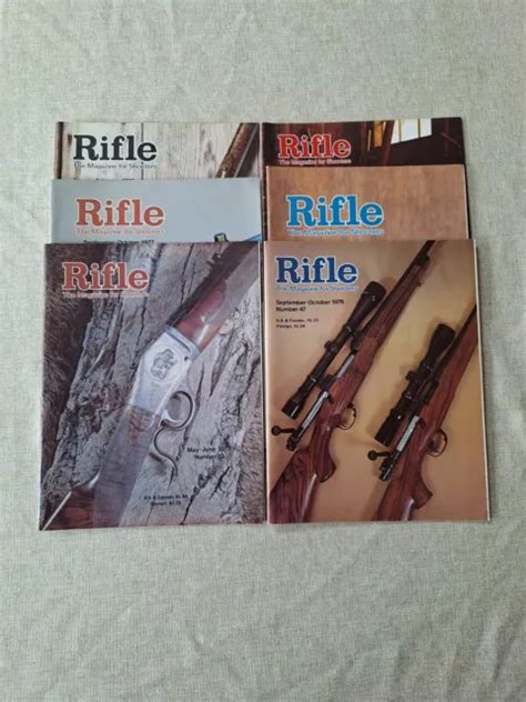 Vintage Rifle The Magazine For Shooters Lot Of 6 From Years 1975 1980
