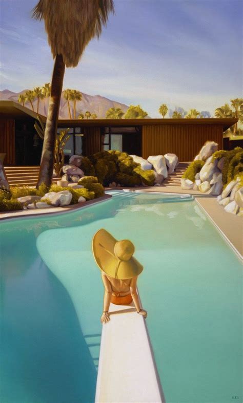 Carrie Graber Palm Springs Pool Paintings And Mcm Architecture Pool