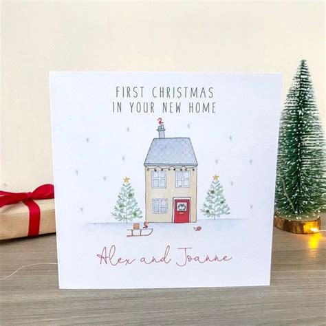 Personalised First Christmas In Your New Home Card 1st Etsy Personalised Christmas Cards