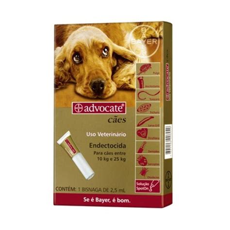 Antipulgas Bayer Advocate Cães De 10 25 Kg Trata Sarna