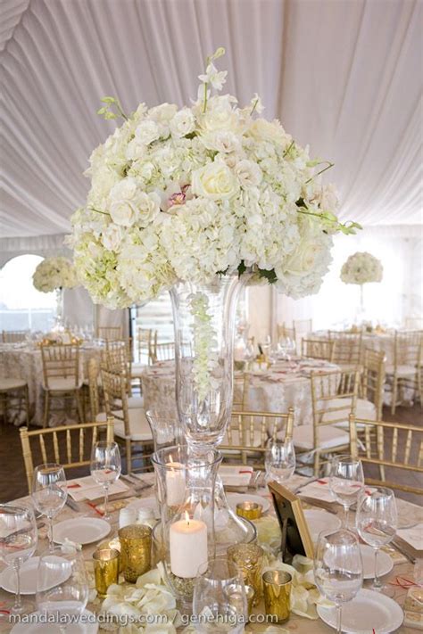 Large All White Floral Centerpiece Never Mind