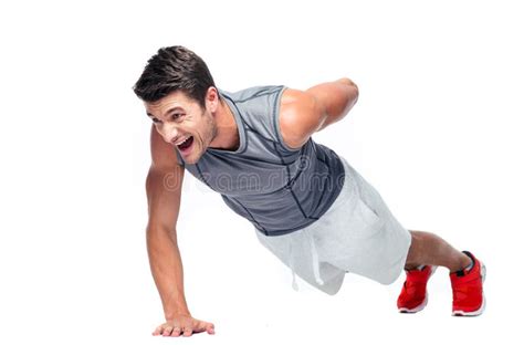 Fitness Young Man Doing Push Ups Stock Image Image Of Bodybuilding
