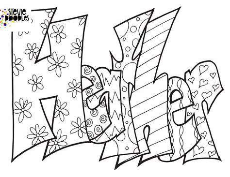 Free Printable HEATHER Coloring Page Search Your Name Over 1000 Free