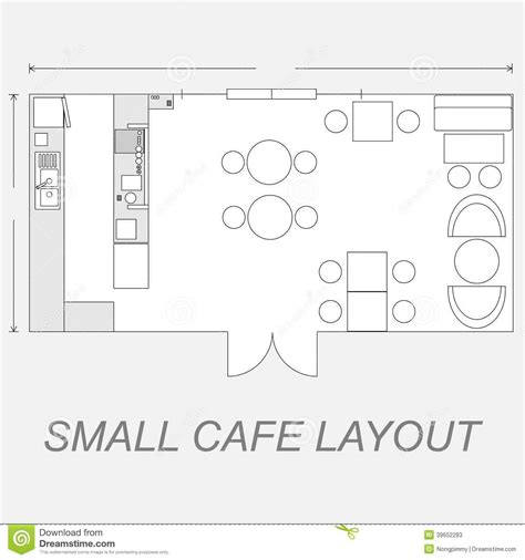 Small Cafe Layout Stock Vector Image 39652283 Smallrestaurants