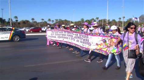 Trabalhadoras Rurais Se Reúnem Na Marcha Das Margaridas Em Brasília Youtube