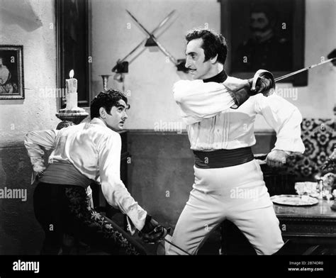 Tyrone Power As Diego Vega Aka Zorro And Basil Rathbone As Captain