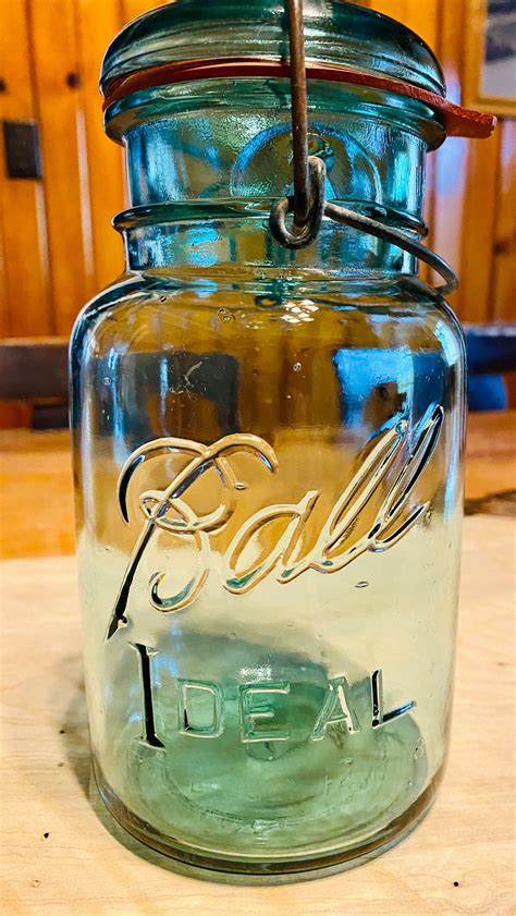 Vintage Ball Ideal Mason Jar With The Path Date At The Bottom Etsy