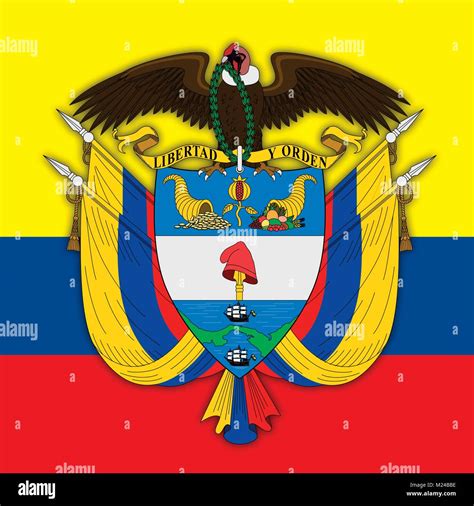 Bandera De Colombia Con El Escudo