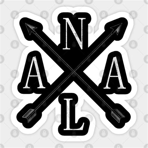 Minimalist Word Anal With Arrows And Pointers For Anal Sex Lover Design Anal Sticker Teepublic