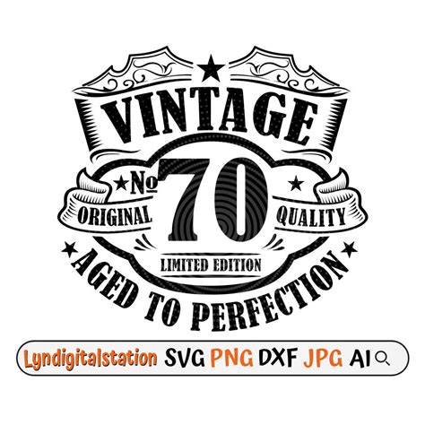 Vintage 70 Svg 70th Birthday Clipart Aged To Perfection Etsy New Zealand