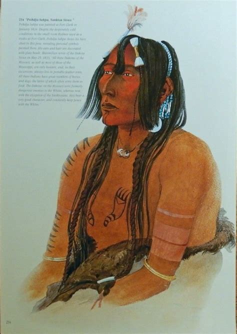 Psihdja Sahpa Yankton Sioux Painting By Karl Bodmer Rare Print Art American Indian Lakota Sioux