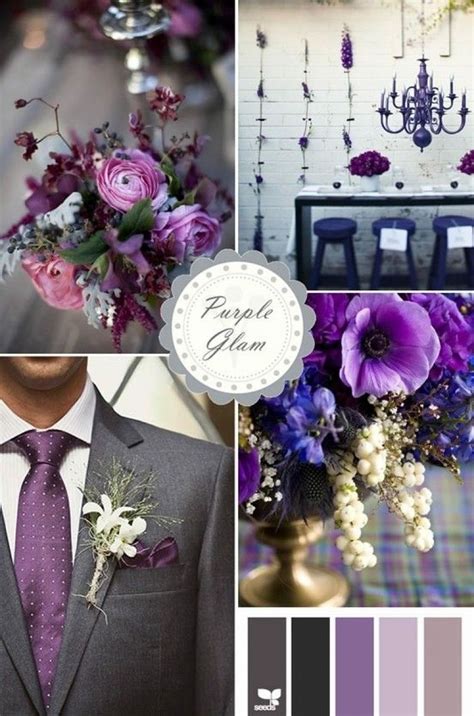 Best Purple And Grey Wedding Theme With Images Wedding Colors Purple Wedding Themes Glam