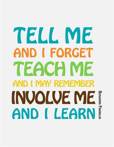 Tell Me And I Forget Teach Me And I May Remember Involve Me And I