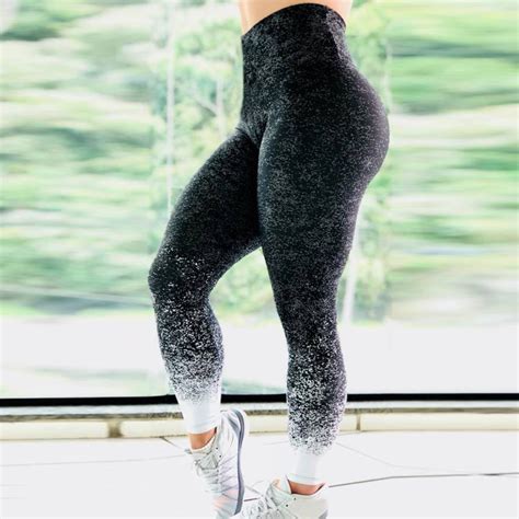 Specially Designed Ombre Star Printed Workout Yoga Leggings Women Butt