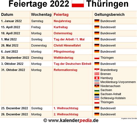 Kalender 2021 genereras automatiskt och finns alltid tillgänglig här online. Feiertage Thüringen 2021, 2022 & 2023 (mit Druckvorlagen)