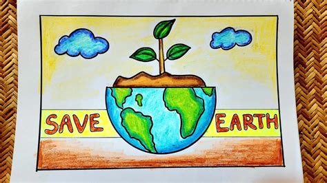 Rose Gold Headphones World Environment Day Posters Save Earth Drawing