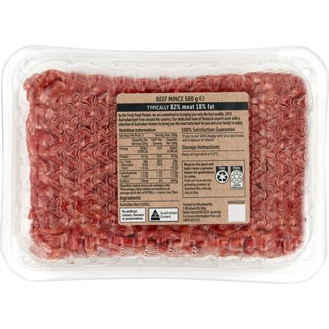 Woolworths Beef Mince 500g Woolworths