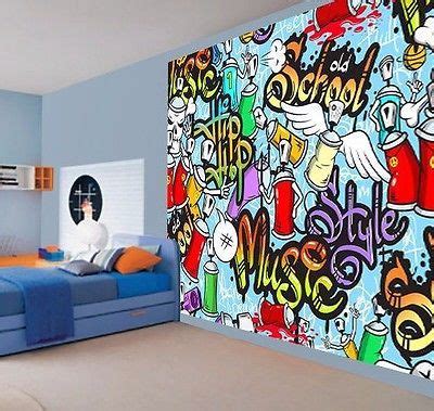 Graffiti decor for bedrooms hangovercure co. Cool kids graffiti music style hip hop school wallpaper ...