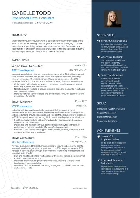 Travel Consultant Resume Examples And Guide For 2023