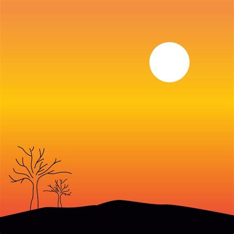 Premium Vector Afternoon Background Design Sunset In The Afternoon