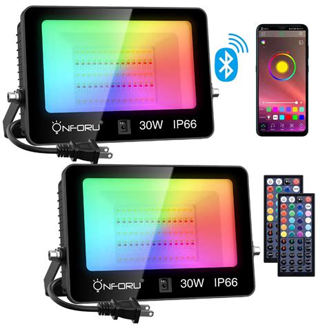 Buy Onforu 25w Led Flood Light Bluetooth Rgbw 2 Control Ways 240w