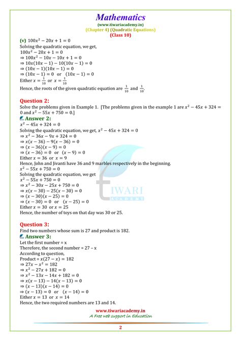 Ncert Solutions For Class 10 Maths Chapter 4 Exercise 42 Study Online