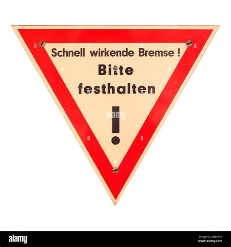 German Traffic Sign Isolated Over White Background Schnell Wirkende