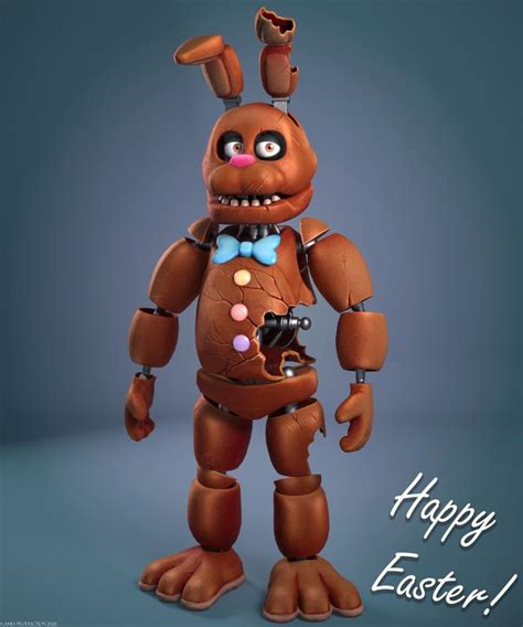 Happy Easter Remastered Chocolate Bonnie By Gamesproduction On Deviantart Animatronicos