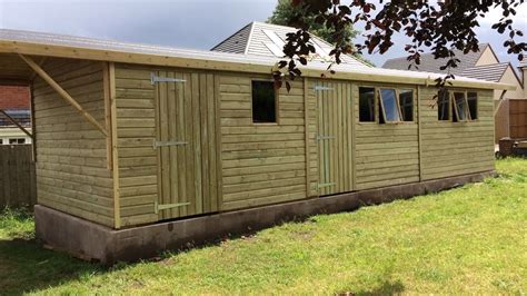 30x10ft Summerhouse Wooden Garden Large Workshop Shed Garage Timber