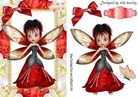 Cherry The Faerie In Flower Frame With Red Bow A5 Cup801434415