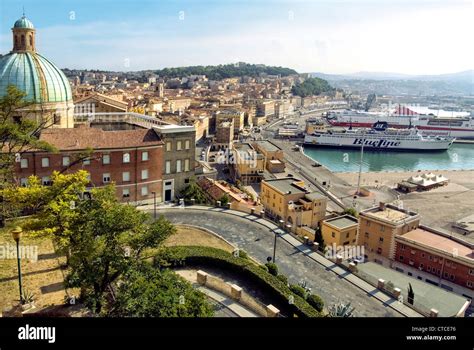 Port And The Historical Town Centre Of Ancona Marche Italy Hafen
