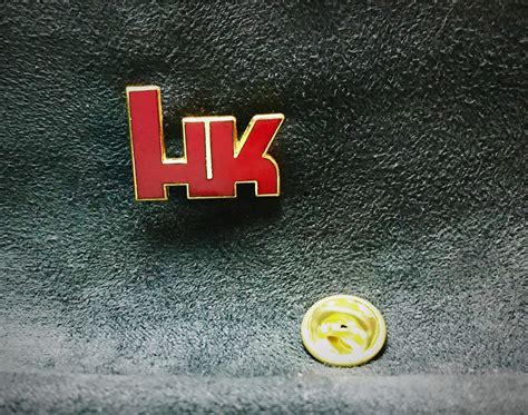 Heckler And Koch Factory Original Hk Pin Hk Logo Cutout Gold