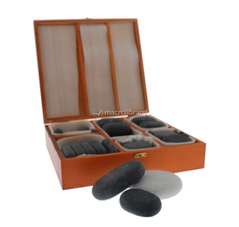 Hot Stone Massage Set Deluxe Con 68 Pietre Laviche Bio Luce