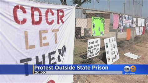 Protest Held Outside Norco Prison With Over 400 Coronavirus Cases Youtube