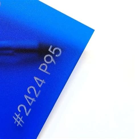 Blue Frosted 1 Sided Plexiglass Acrylic Sheet 2424 P95 18 Thick