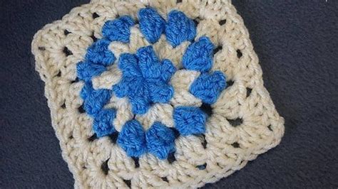 Popcorn Flower Granny Square Pattern By Crochet With Clare Flower