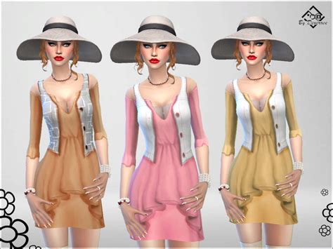 Spring Dress With Vest By Devirose At Tsr Sims 4 Updates