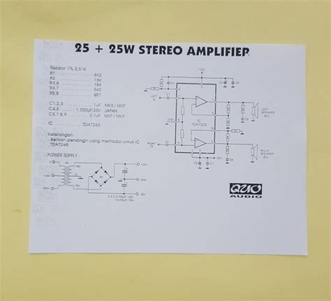 Tda7265 Amplifier Circuit Diagram Jual Ic Tda7265 25 W