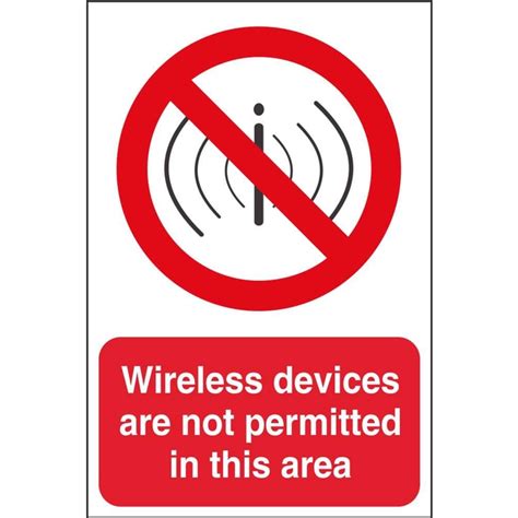 Wireless Devices Are Not Permitted Prohibitory Security Safety Signs