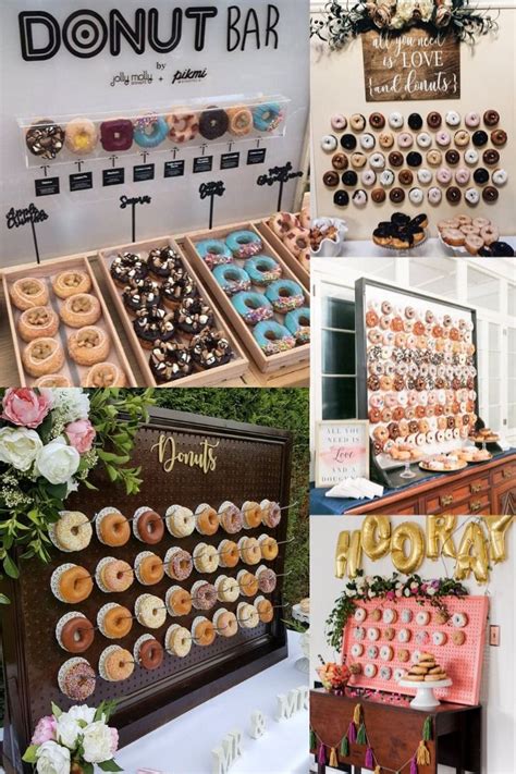 Best Wedding Donut Walls Displays Wedding Foods Wedding Donuts Wedding Cakes Donut Walls