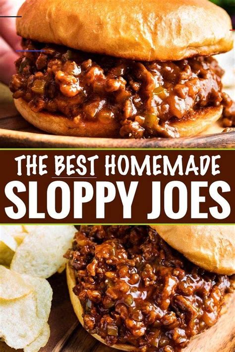 The Best Homemade Sloppy Joes The Chunky Chef Homemadesloppyjoes Homemade Sloppy Joes