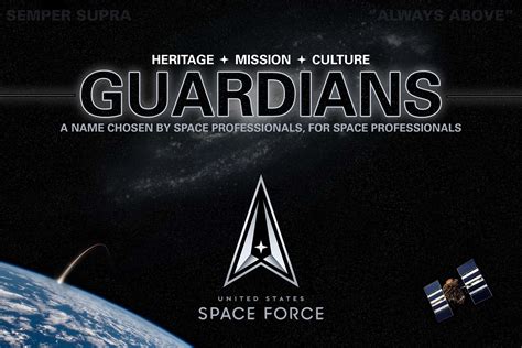 Space Force Personnel To Be Called Guardians Us Department Of