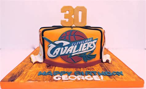 Cleveland Cavaliers Basketball Cake For Mans 30th Birthday